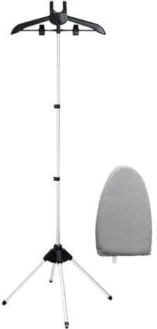 Soporte Para Plancha De Vapor Plegable - Percha Giratoria 360° Altura Ajustable 84-160cm | Incluye Guante De Planchado | Portátil Vertical Para Ropa, Chaquetas, Pantalones, Vestidos De Novia, Dormitor
