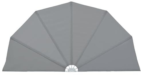 Yisssmeng Auvent Latéral Pliable Paravent de Balcon Terrasse Gris 200cm