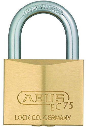 ABUS Vorhängeschloss EC 75/40 - Hangschloss mit Wendeschlüssel, Messing | Schlosskörper 40 mm, gehärteter Stahlbügel mit Nano Protect - für Spind, Keller, Schuppen, Schranktür - 2 Schlüssel