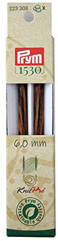 Stricknadelspitzen PRYM Natural 6,00 mm farbig 12,8 cm 223328