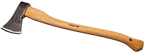 Ascia forestale 1250 grammi laccata trasparente, con manico in frassino (70 cm)