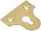 Merriway BH02758 (10 Pcs) Slotted Glass Mirror Picture Hanging Plate, 50 mm (2 Inch), Brass Plated - Pack of 10 Pieces
