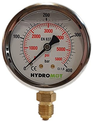 Hydromot Hydraulik-Druckmessgerät 400 Bar Manometer
