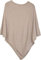 styleBREAKER Morbido Poncho in Maglia fine in Tinta Unita, Girocollo, Donna 08010042, Colore:Beige Chiaro