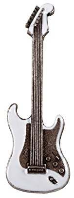 Brosche E-Gitarre Emaille Anstecknadel handbemalt 7,7 x 2,5 cm