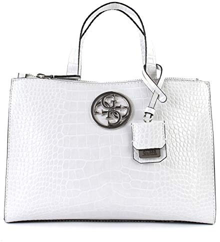 GUESS G Lux Status Satchel White