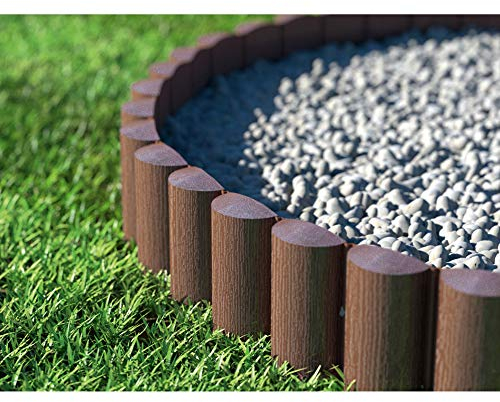 Cellfast ECO Rasenkante Palisade, braun Gartenpalisade Raseneinfassung Beetumrandung (28,8m)