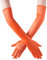 Xuhan Satin-Handschuhe für Damen, 38,1 cm / 53,3 cm, Ellenbogenlänge der 1920er Jahre - Orange - Large