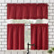 Nr. 918 Martine Küchengardine, halbdurchsichtig, mit Stangentaschen, 137,2 x 114,3 cm, Rot