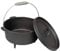 Andes Cast Iron Dutch Oven, 4.25L Outdoor Camping Cooking Pot/Casserole Roasting Dish Cauldron with Lid
