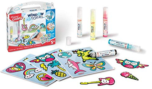Maped CREATIV - Bastel-Set WINDOW STICKER - x5 Window-Farben à 25 ml, sortiert, 907036