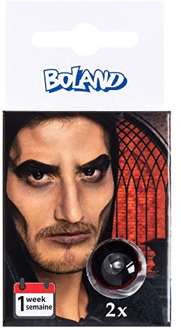 Boland - Lentilles de Contact Motif coloré, 2 pièces, lentilles Semaine sans Ordonnance, Port journalier, Carnaval, soirée déguisée
