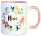 Floral Mug with Gold Foil Wording from Peaches and Cream - Nan