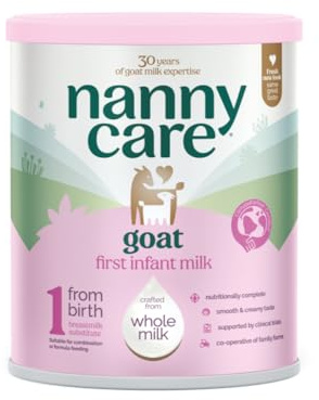 Nannycare Goat Based First Infant Milk – Stage 1 (From Birth) | Baby Powder Made from Whole Goats Milk | Nutritionally Complete Formula for Combination or Bottle Feeding – 800g