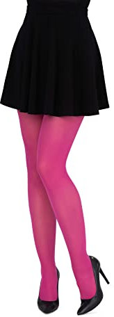 LORES Collant da donna coprenti 60 den Collant classico Tinta unita resistente Calze intere in microfibra resistente, Fuxia M