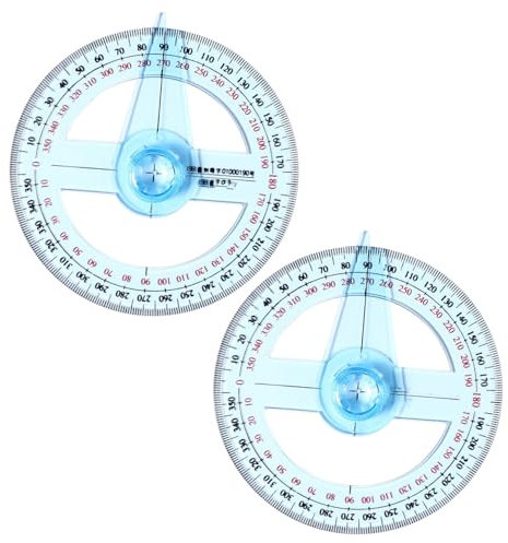 NUOBESTY 2pezzi Goniometro Righello Per Scuola Goniometro Gradi Per Disegno Tecnico Strumento Di Misurazione Ad Alta Precisione Resistente All Usura Per Ufficio Aula e Progettazione Archite