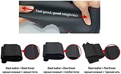 DIY Lenkradbezüge, für BMW E39 5er 1999-2003 E46 3er 1999-2005 E53 X5 2000-2006 E36 Schwarz Echtes Leder Wildleder Auto Lenkradbezug