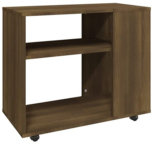 vidaXL Beistelltisch Couchtisch Kaffeetisch Wohnzimmertisch Sofatisch Telefontisch Tisch Braun Eiche-Optik 70x35x55 cm Holzwerkstoff