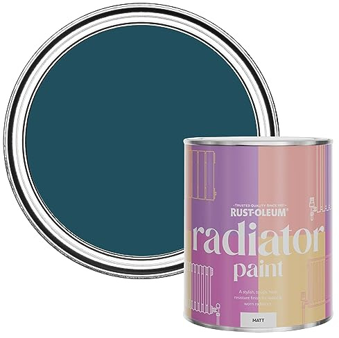 Rust-Oleum Blue Heat Resistant Radiator Paint in Matt Finish - Commodore Blue 750ML