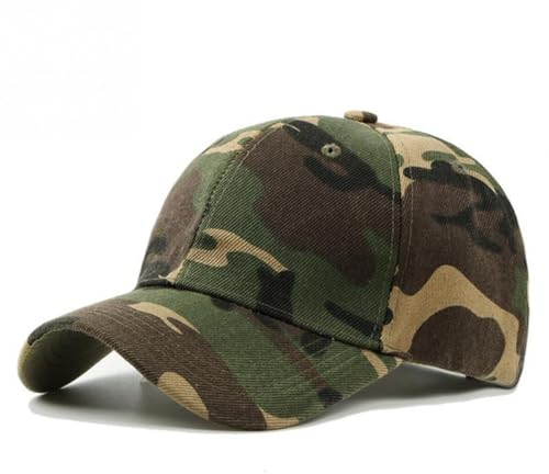 thematys Outdoor Camouflage Baseballcap – Verstellbare Snapback für Damen & Herren, Ideal als Sommer Sonnenhut, Robuste Schirmmütze im Tarnlook, 55-61 cm Kopfumfang, 100% Polyester
