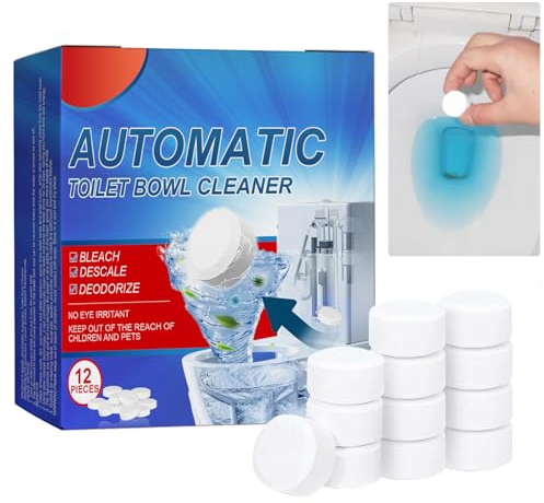 FunnAura 12PCS Toilet Bowl Cleaner Tablets, Toilet Descaler, Heavy Duty Limescale Remover