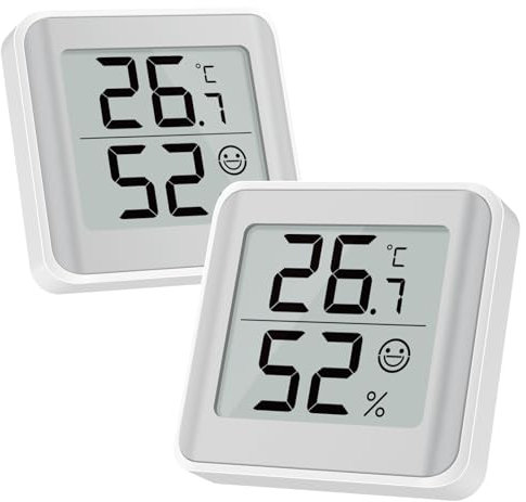 MeesMeek termometro interno termoigrometro Igrometro-temperatura Indicatore Monitor Sensore di Comfort LCD Ampio Display Digitale per Babyroom Ufficio Cantina