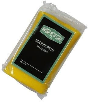 BrandNewCake® Marzipan 1:3 - Gelb - 250g - Perfekt für Tortendekoration und Backen