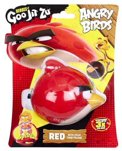 Heroes of Goo Jit Zu Angry Birds Red! - Splat Ball Spielzeug mit Scrunchy Sand Füllung! - Immer wieder zu Größe und Form zurückkehren!
