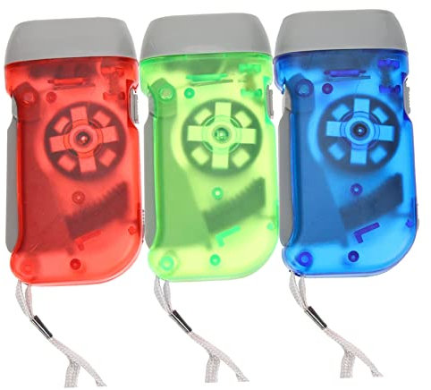 KITANDOVE 3 Pz Torcia a Led Scuotere La Torcia Piccola Torcia Solare Manuale Usb Torcia a Ricarica Automatica Tenuto Torcia Dinamo Torcia Ricaricabile a Led Mini Lampada Leggero Kit Plastica