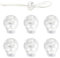 6 Pcs Plastic Cord Lock Stopper End Spring Stop Toggle Fastener Rope End Small Single Hole Trouser Drawstring Toggle Stopper Rope Laces Cord Anchor for Drawstring Clothing Shoelace Bag Camping, Clear