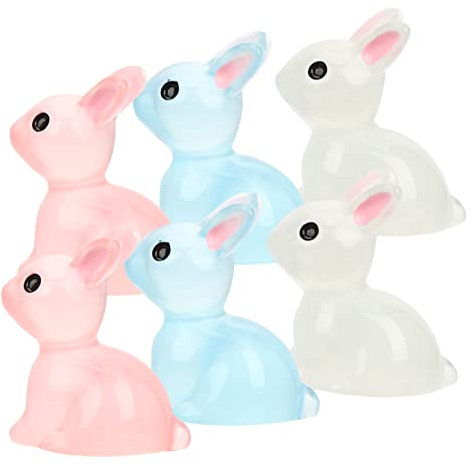 TINEASUR 18 STK Kaninchen-verzierung Miniatur-hasenfiguren Mikrolandschaftsornament in Hasenform Mini-Kaninchen- Kleine Hasenspielzeuge Tierisches Kognitives Spielzeug Harz