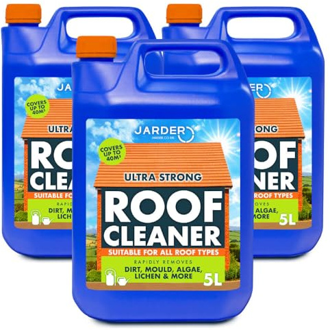 Jarder Ultra Strong Roof Cleaner 3 x 5L - Removes Mould, Dirt, Black Spot and More - Super Concentrated Formula