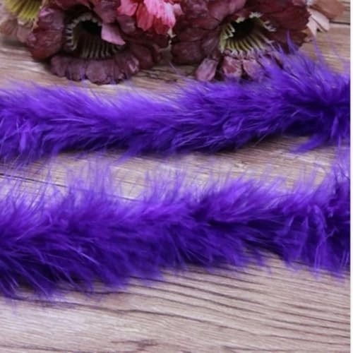 YTETDE 2 Yard/Länge Feder Flauschige Federboa Federboa für Party/Kostüme/Schal Federboa-Lila