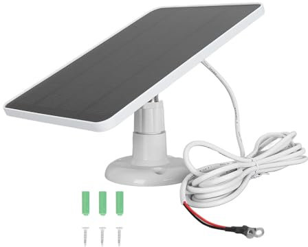 Solar Panel Camera Charger, Ip66 Water Resistant 360°Adjustable Mounting Doorbell Solar Panel Charger Compatible for Google Nest,Doorbell 2k Camera and rring Video Doorbell 2,Etc (CSP4W-O-W)