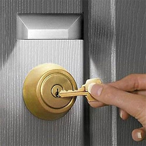 DINOWIN Keyhole Licht Lampe PIR Infrarot Auto Sensor Türschloss Beleuchtung Batteriebetrieben 4 LED Türschloss Lampe Bewegungsmelder Nachtlichter (Silber, 1 pcs)