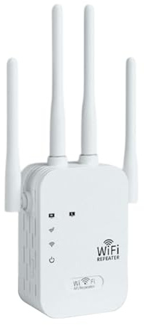 Acunny Internet WLAN-Extender, Internet-Booster, WLAN-Repeater mit 1200 Mbit/s, 4-Port-Netzwerk-Router, Dual-Band 5 GHz/2,4 GHz, schnelle Konfiguration, größere Abdeckung