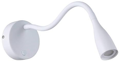 EGLO LED Wandlampe Olivandino, Schwanenhals Leselampe zur Wandmontage, Bettlampe Wand mit Schalter, Wandleuchte Schlafzimmer, Metall und Kunststoff in Weiß, warmweiß