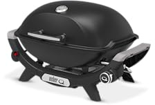 Weber Q2100N Barbecue a Gas, Superficie Grill 53 x 38 cm, Barbecue Portatile, 1 bruciatore, Coperchio Alto, griglia in ghisa Smaltata in Porcellana a 2 sezioni - Nero (1501082)