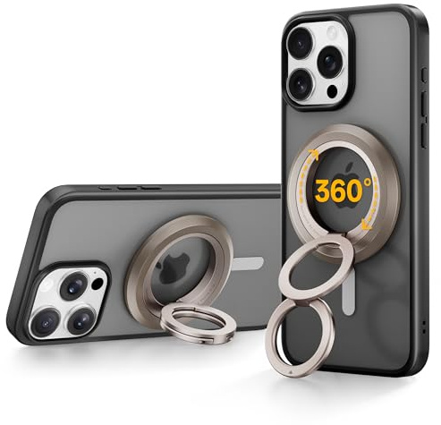 SYNCWIRE Handy Ring Halterung Magnetisch für MagSafe - 360° Drehbarer Magnetischer Ringhalter für Handy Fingerhalter für iPhone 17 16 15 14 13 12 Pro Max Kompatibel mit MagSafe-Zubehör – Desert Gold