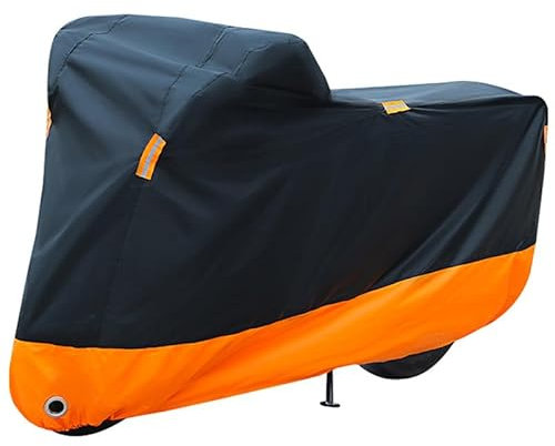 LJLBFB Bache Moto pour Yamaha Xmax 300 Xmax 300, Bâche Moto Imperméable Extérieure – Housse Moto Résistante à L’Eau Anti-UV Anti-Poussière,A/Black-Orange