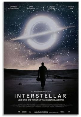 buzaiua Interstellar Poster Classic Movie Film Vintage Cover Für Zimmer, Ästhetische Leinwand-Wandkunst, Schlafzimmer-Dekor Posters 12x18inch(30x45cm)