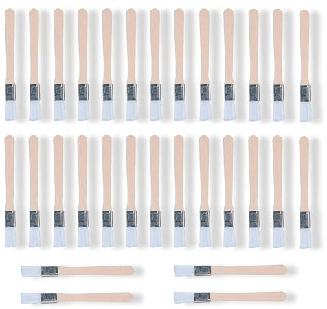 Targonix 30Pcs Paint Brushes 1/2 Inch Nylon Bristle Brushes with Wooden Handle, Half Inch Paint Brush for Walls Furniture Cabinets and Trim, Nylon Flux Brush Set for DIY and Professional Use