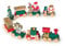 Small Foot Company Weihnachtskarawane aus bunt lackiertem Holz, Holzeisenbahn als wunderschöne, weihnachtliche Tisch- oder Fensterbankdekoration mit Platz für Vier Advents-Kerzen