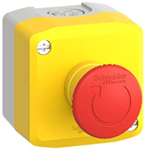 Schneider Electric Harmony XALK Aufbaugehäuse, Kunststoff, Not-Aus-Schalter, Drehentriegelung, 1S+1Ö, gelb, rot, Artikelnummer XALK178E