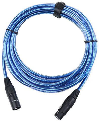 Pronomic Stage XFXM-Blue-5 Mikrofonkabel XLR 5 m Metallic Blue, Länge: 5m | Professionelles, symmetrisches XLR-Kabel, Stecker: XLR female 3-pol ? XLR male 3-pol, Aderquerschnitt: 0, 226 mm²
