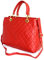 fashion-formel Leder Shopper Schultertasche Mittelgroß gesteppt in Rot Italy