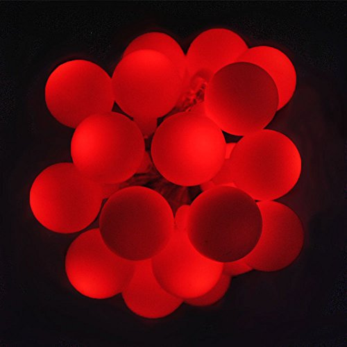 LightsGo USB Powered 20 LED 2M Berry Ball Indoor LED Fairy Lights for PC, MAC, Phone charger (Red)