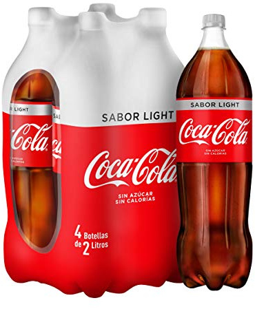 COCA COLA light pack 4 botellas 2 lt