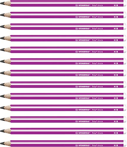 STABILO - Bleistift - Trio dick in pink - 12er Pack - Härtegrad HB
