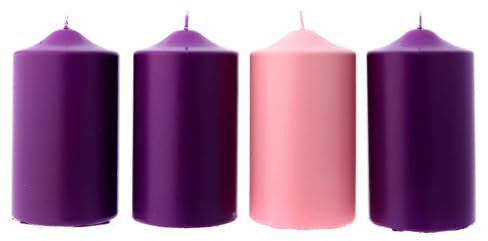 Holyart Ceri opachi 4 Pezzi per l'Avvento 15x8 cm